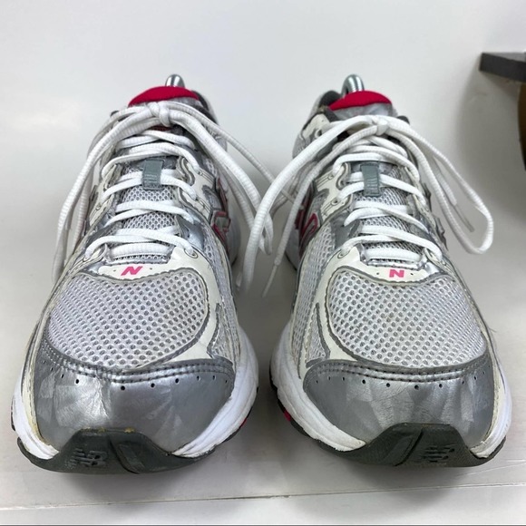 NEW BALANCE 470 MADE IN USA METALLIC SILVER AND PINK SNEAKERS WOMEN’S SIZE 10 - Picture 6 of 13